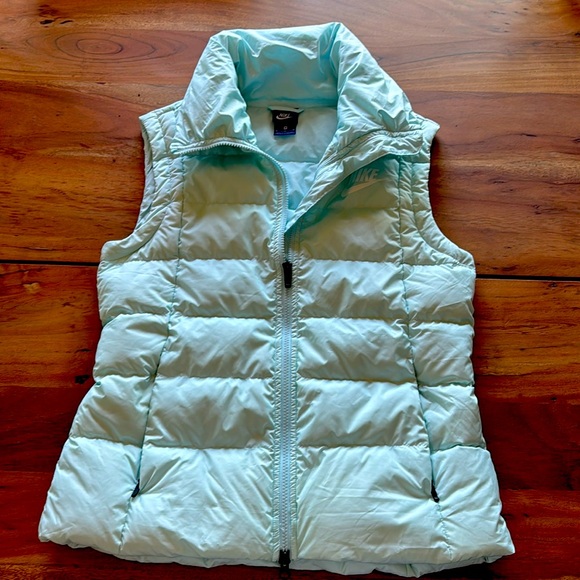 Nike Jackets & Blazers - Nike Light Aqua Quilted Puffer Vest